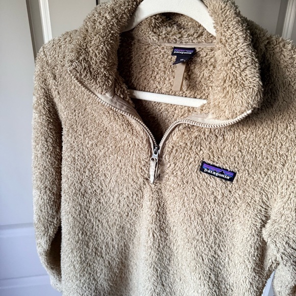 Patagonia 1/4 Zip High Pile Fleece Pullover Tan Women’s XS Cozy Jacket - Picture 4 of 4